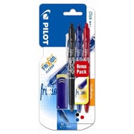 Pilot roller frixion ball clicker noir bleu rouge + 1 gomme