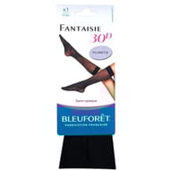 Mi-bas 30D semi opaque plumetis Bleuforêt NOIR AR5 TU