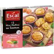 Escal 12 mini muffins au saumon 220g