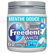 Freedent white chewing-gum sans sucres menthe douce x60 - 84g