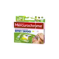 Mercurochrome pansements transparents effet tatoo 2 tailles x12