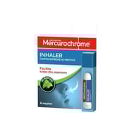 Mercurochrome inhaler tampon imprégné au menthol