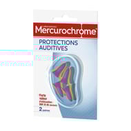 Mercurochrome protections auditives forte valeur d'atténuation 2 paires