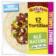 Old el paso tortillas blé nature  format familial  x12 480g