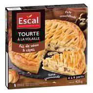 Escal tourte à la volaille ris de veau et aux cêpes 425g