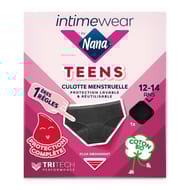 Nana intimewear culotte menstruelle ados 12-14 ans hipster noir xs x1