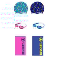 Set de natation beuchat lunettes et bonnet silicone serviette enfant
