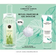 Cottage coffret rituel fraicheur thé vert eau de cologne 250ml+gel douche tilleul 100ml+fleur douche