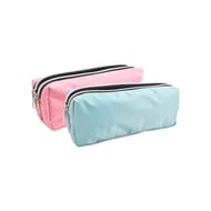 Trousse 2 compartiments zip argenté