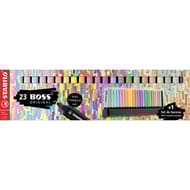 23 surligneurs stabilo boss orginal 8 fluo+ 8 pastel+6 nature