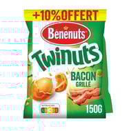 Bénénuts twinuts bacon 2x150g + 10% offert