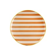 Assiette plate parasol 26cm en gres orange