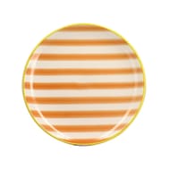 Assiette dessert parasol 19cm en gres orange