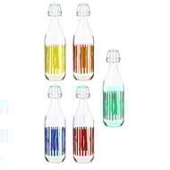 Bouteille parasol 1l en verre 5 couleurs assorties