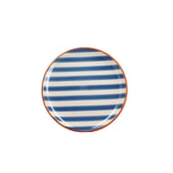 Assiette dessert parasol 19cm en gres bleu marine
