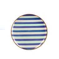 Assiette plate parasol 26cm en gres bleu marine