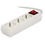 Chacon bloc 3x16A avec interrupteur - 1,5m - blanc