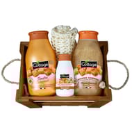 Cottage coffret lait tendre caramel douche lait + douche gommage + mini lait + gant exfoliante sisal