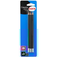 Cora 3 crayons graphite 2B