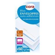 Cora 50 enveloppes précasées auto-adhésives 110x220