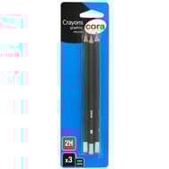Cora 3 crayons graphite 2h
