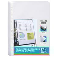 Oxford sachet de 10 pochettes perforées a4 pp lisse 9/100 incolore