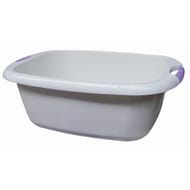 Bassine rectangle ivoire avec poignées soft touch 22 l