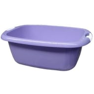 Bassine rectangle 36 litres parme avec poignées soft touch