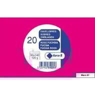 Clairefontaine 20 enveloppes visite fuschia 9x14 cm 120 grammes auto-adhésives