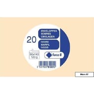Clairefontaine 20 enveloppes visite ivoire 9x14 cm 120 grammes auto-adhésives