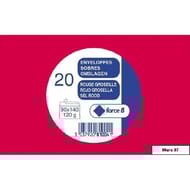 Clairefontaine 20 enveloppes visite groseille 9x14 cm 120 grammes auto-adhésives