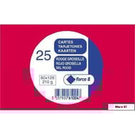 Clairefontaine 25 cartes de visite groseille 8.2x12.8 cm 210 grammes