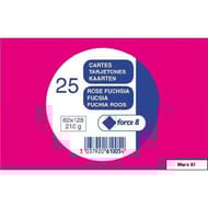 Clairefontaine 25 cartes de visite fuschia 8.2x12.8 cm 210 grammes
