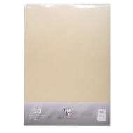 Clairfontaine 50 feuilles papier couleur 210x297 ivoire irisé