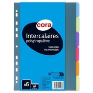 Cora 6 intercalaires 210x297 polypropylène translucide