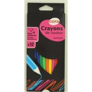 Cora - Boite 12 crayons plastique