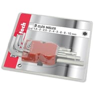 Chromatech 9 clés mâles de 1.5 à 10 mm