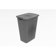 Pixek coffre à linge 50l gris