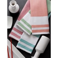 Lot de 3 torchons donzy orange/vert/framboise 50x70cm