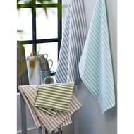 Lot de 3 torchons deminy ficelle/vert/gris 40x60cm