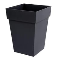 Pot toscane mi-haut carre 39x39x53cm 51l gris anthracite