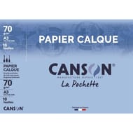 Canson - Pochette calque 10 feuilles a3 29.7x42 cm 70 grammes