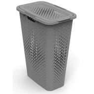 Pixel coffre à linge slim 40l gris