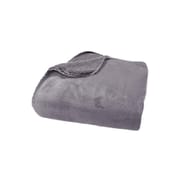 Plaid flanelle sherpa 125X150 gris