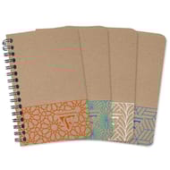CARNET BROCHURE SOUPLE A ELASTIQUE 148X210 144 PAGES LIGNE 8 VISUELS ASSORTIS DECO CLAIREFONTAINE