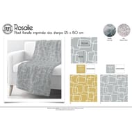 Plaid rosalie 125x150 gris clair