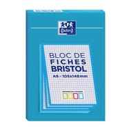Oxford bloc bristol bleu 105x148 non perforé 30 fiches q5/5