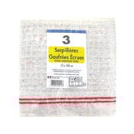 1er prix lot 3 serpillères gaufrées écrues 55x100
