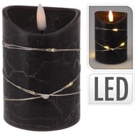 Bougie décorative led noir