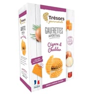 Trésors gourmands gaufrettes apéritives oignon cheddar 60g